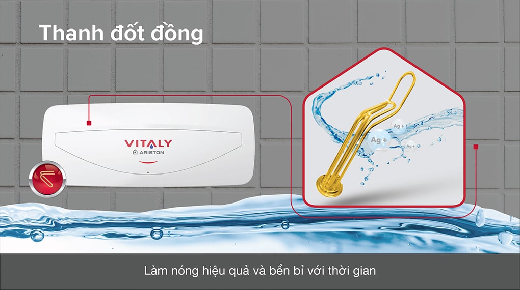 Thanh đốt bằng đồng nguyên chất bền bỉ với thời gian