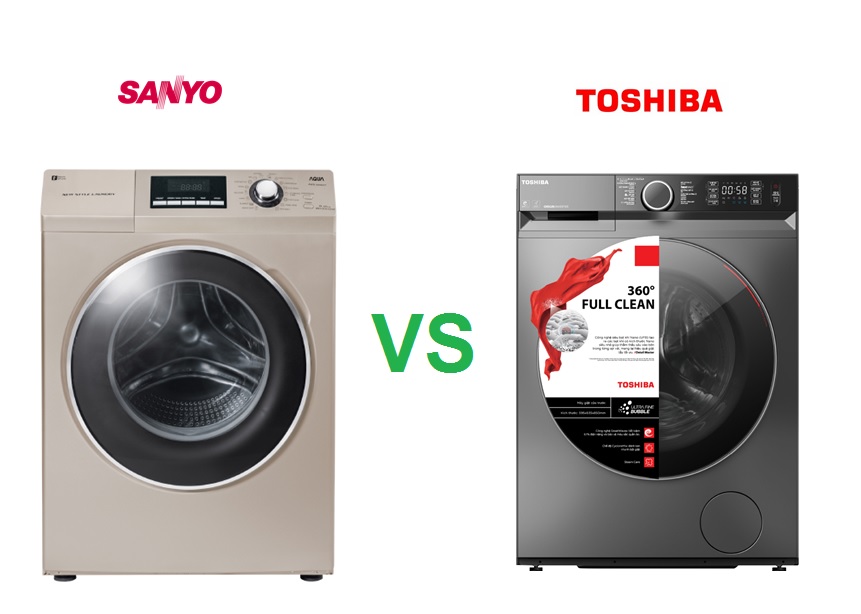 So sánh máy giặt Sanyo và Toshiba: Nên may máy giặt Sanyo hay Toshiba ?