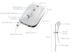 Bình nóng lạnh trực tiếp Ferroli MIDO-MSN 4.5S 9 Bình nóng lạnh trực tiếp Ferroli MIDO-MSP 4.5S 4500KW
