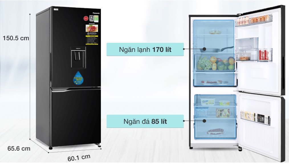 Tủ lạnh Panasonic 255L ngăn đá dưới