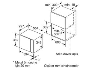 Lò vi sóng Bosch âm tủ BFL520MS0 20L có nướng 4 BFL520MS0 4