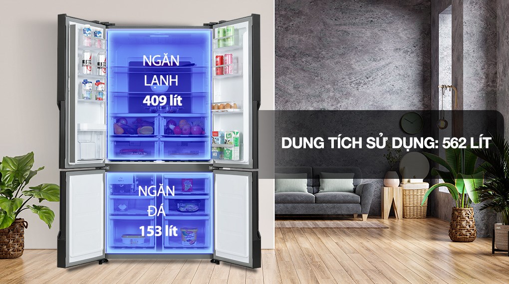 Tủ Lạnh Electrolux Inverter 562 lít EQE5660A-B