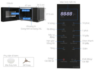 Lò vi sóng Panasonic NN-ST34NBYUE 25 lít 7 lo vi song panasonic nn st34nbyue 25 lit 10