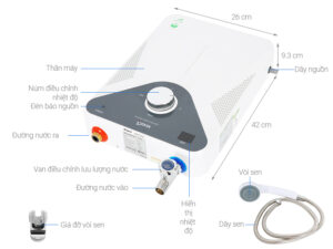 Bình nóng lạnh trực tiếp Kangaroo KG589G 4000KW 11 Bình nóng lạnh trực tiếp Kangaroo KG589G 4500KW