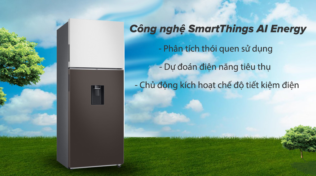 Tủ lạnh Samsung Inverter 406 lít RT42CB6784C3SV - Công nghệ SmartThings AI Energy tiết kiệm điện hiệu quả