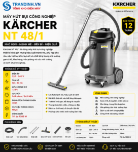 Máy hút bụi công nghiệp Karcher NT 48/1 6 NT 48 1