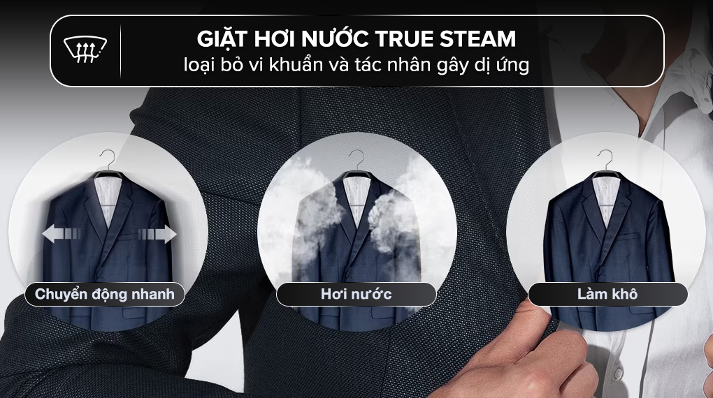 Tủ chăm sóc quần áo thông minh LG S3MFC - Công nghệ giặt hơi nước True steam