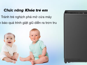 Máy giặt Casper Inverter 7.5 kg WT-75NG1 4 Máy giặt Casper Inverter 7.5 kg WT-75NG1 - Khóa trẻ em giúp quá trình giặt giũ diễn ra trơn tru, tránh trẻ nhỏ nghịch phá