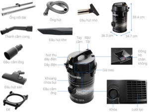 may hut bui panasonic mc yl637sn49