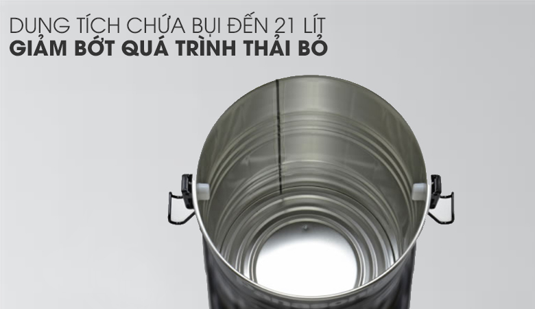 Dung tích hộp chứa bụi lớn