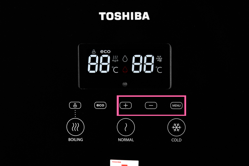 Chỉnh nhiệt độ nước - Máy nước nóng lạnh Toshiba RWF-W1830BV(K)