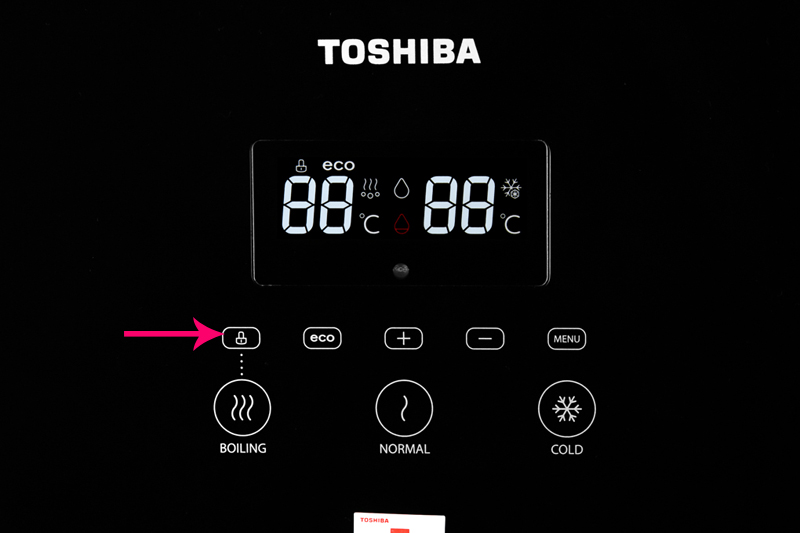 Khóa vòi nước nóng - Máy nước nóng lạnh Toshiba RWF-W1830BV(K)