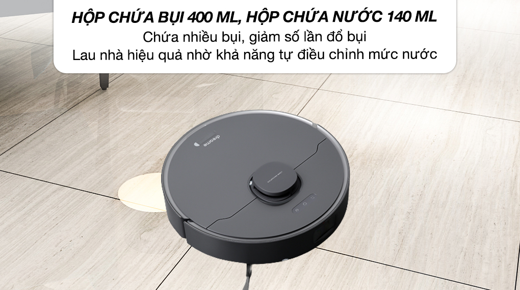 Robot hút bụi lau nhà Dreame D10S Plus - Dung tích Robot hút bụi lau nhà Dreame D10S Plus - Dung tích