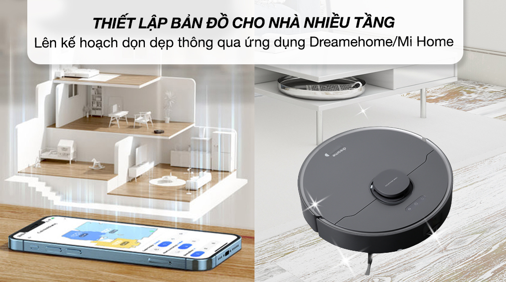Robot hút bụi lau nhà Dreame D10S Plus - Điều khiển qua ứng dụng Robot hút bụi lau nhà Dreame D10S Plus - Điều khiển qua ứng dụng