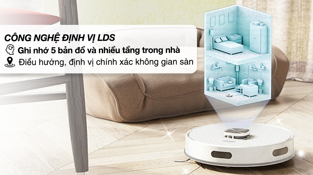 Robot hút bụi lau nhà Hitachi RV-X20M - Thiết lập bản đồ Robot hút bụi lau nhà Hitachi RV-X20M - Thiết lập bản đồ