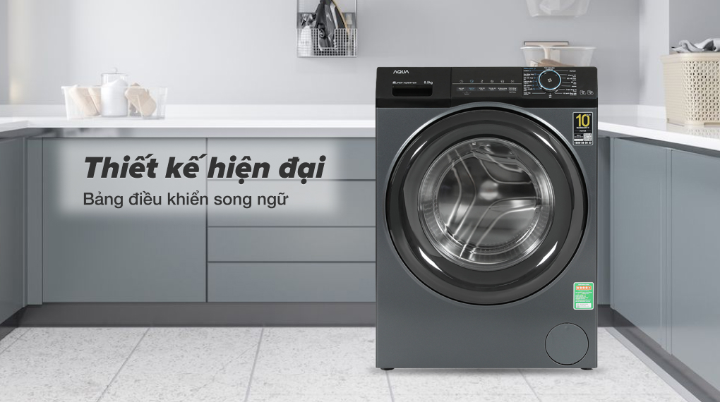 Máy giặt Aqua Inverter 8.5 kg AQD-A852J BK - Thiết kế