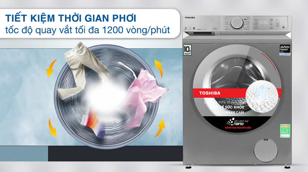 Máy giặt Toshiba Inverter 10.5 kg TW-BL115A2V(SS)