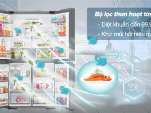 Tủ lạnh Samsung Inverter 649 lít Multi Door RF59C700ES9/SV 4 Tủ lạnh Samsung Inverter 649 lít RF59C700ES9/SV - Bộ lọc than hoạt tính khử mùi hôi hiệu quả và diệt khuẩn đến 99.9%