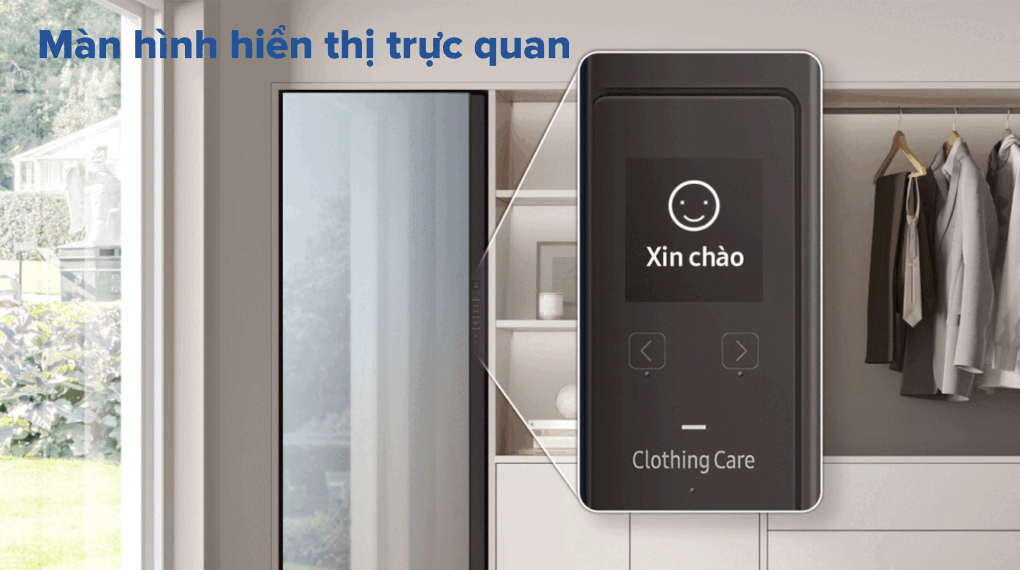 Tủ Chăm Sóc Quần Áo Thông Minh Samsung DF10A9500CG/SV - Bảng điều khiển thông minh AI Control Tủ Chăm Sóc Quần Áo Thông Minh Samsung DF10A9500CG/SV - Bảng điều khiển thông minh AI Control