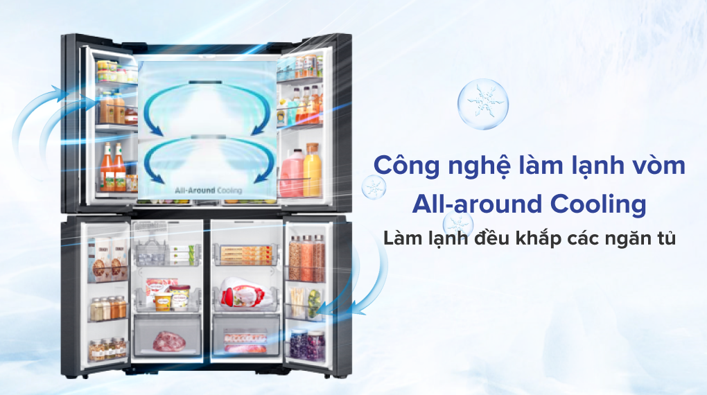 Tủ lạnh Samsung Inverter 648 lít RF59C766FB1/SV - Công nghệ làm lạnh vòm All-around Cooling