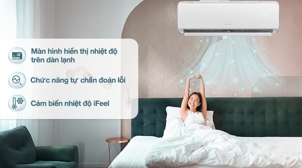 Máy lạnh 2 chiều Gree Inverter 1.5 HP CHARM12HI