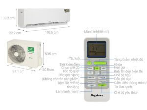 Máy lạnh Nagakawa 2.5HP inverter NIS-C24R2T28 4 Máy lạnh Nagakawa Inverter 2.5 HP NIS-C24R2T28