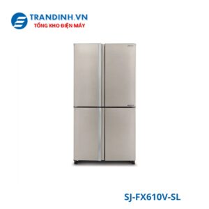 Tủ lạnh Sharp SJ-FX610V-SL | 525L 4 cánh Inverter 3 SJ-FX610V-SL
