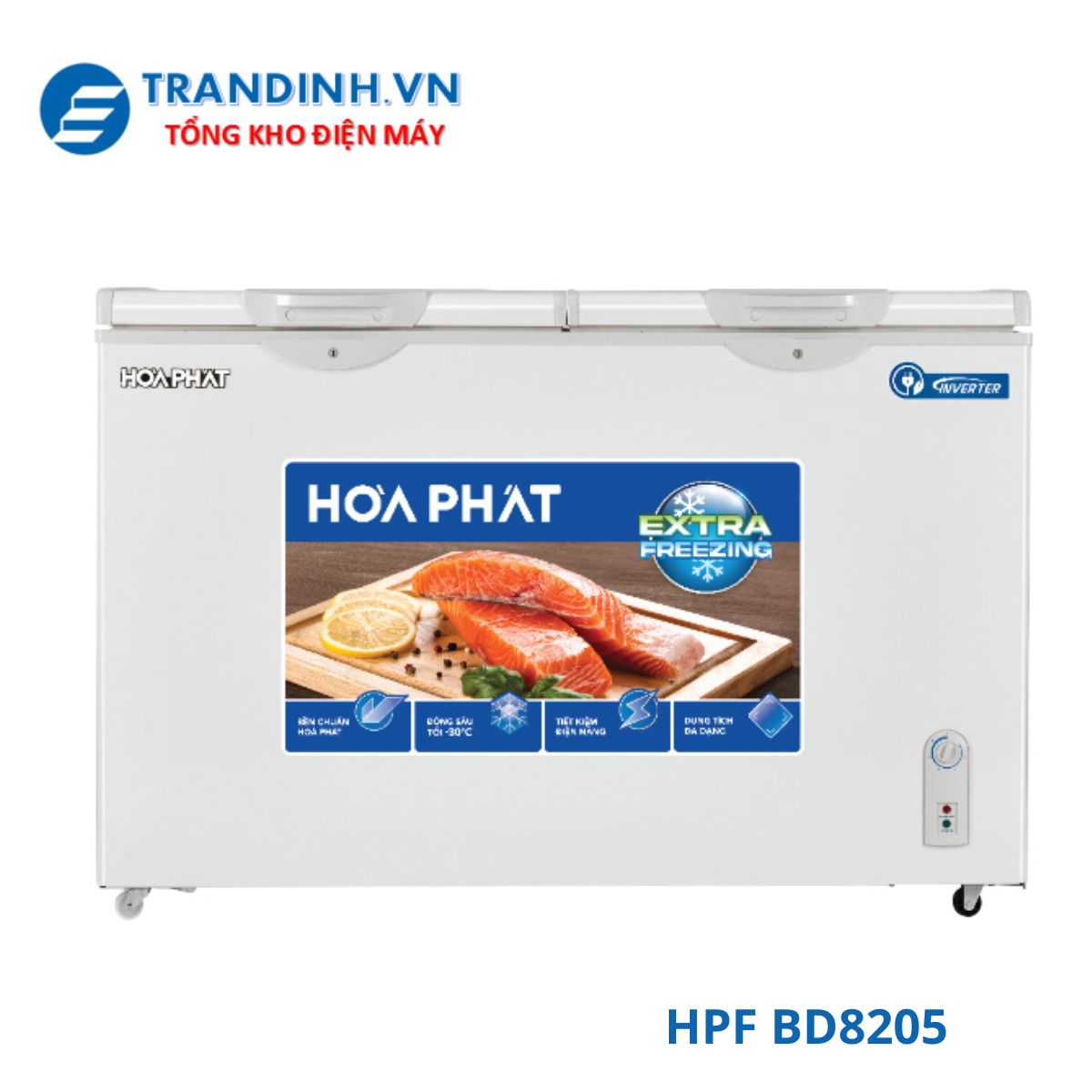 Tủ đông Hòa Phát HPF BD8205 | 205L 2 ngăn 2 cánh inverter