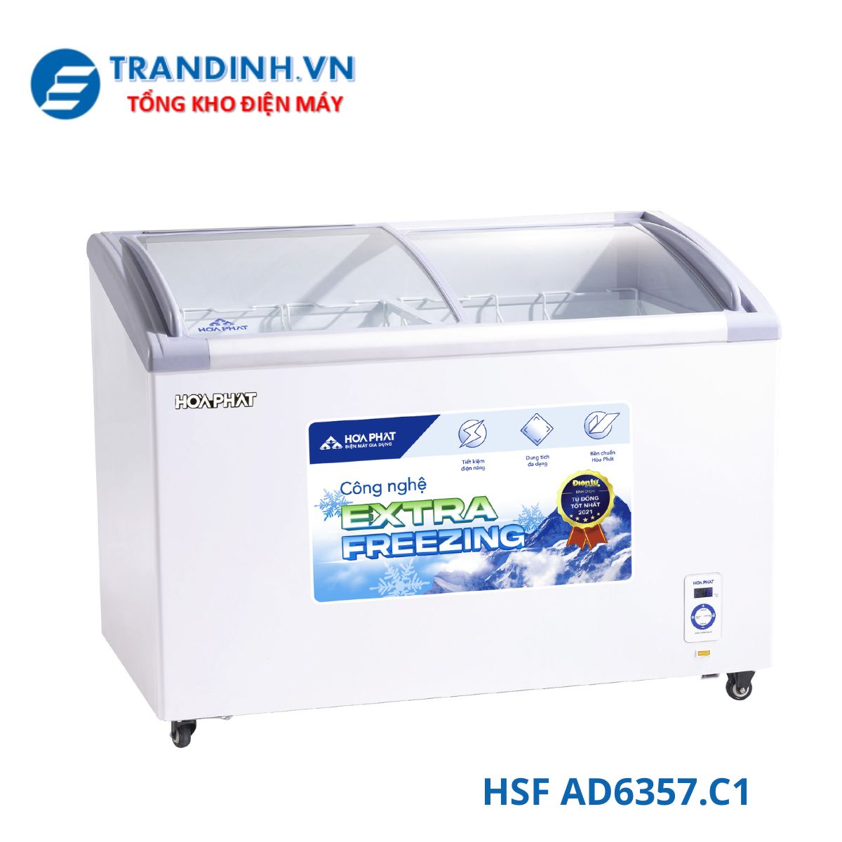Tủ đông trưng bày Hòa Phát HSF AD6357.C1 357 lít 2 cánh