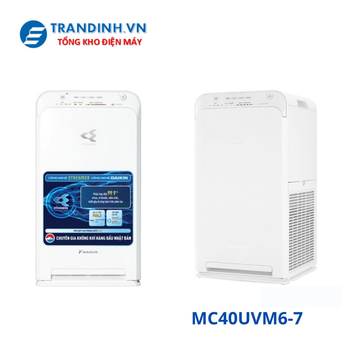 Máy lọc không khí Daikin MC40UVM6-7 23W phòng 31m2