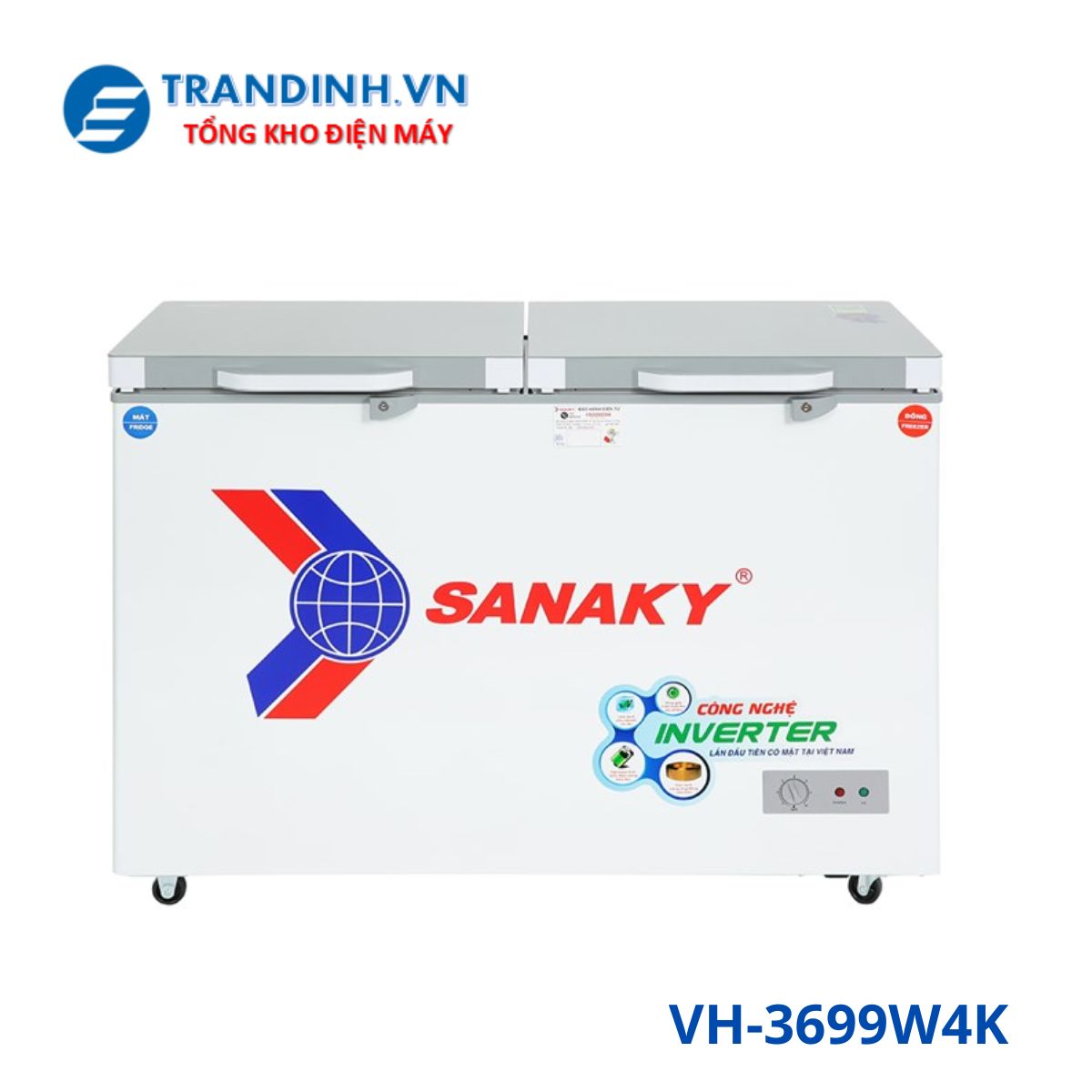 Tủ đông Sanaky VH-3699W4K | 260L 1 ngăn 2 cánh inverter
