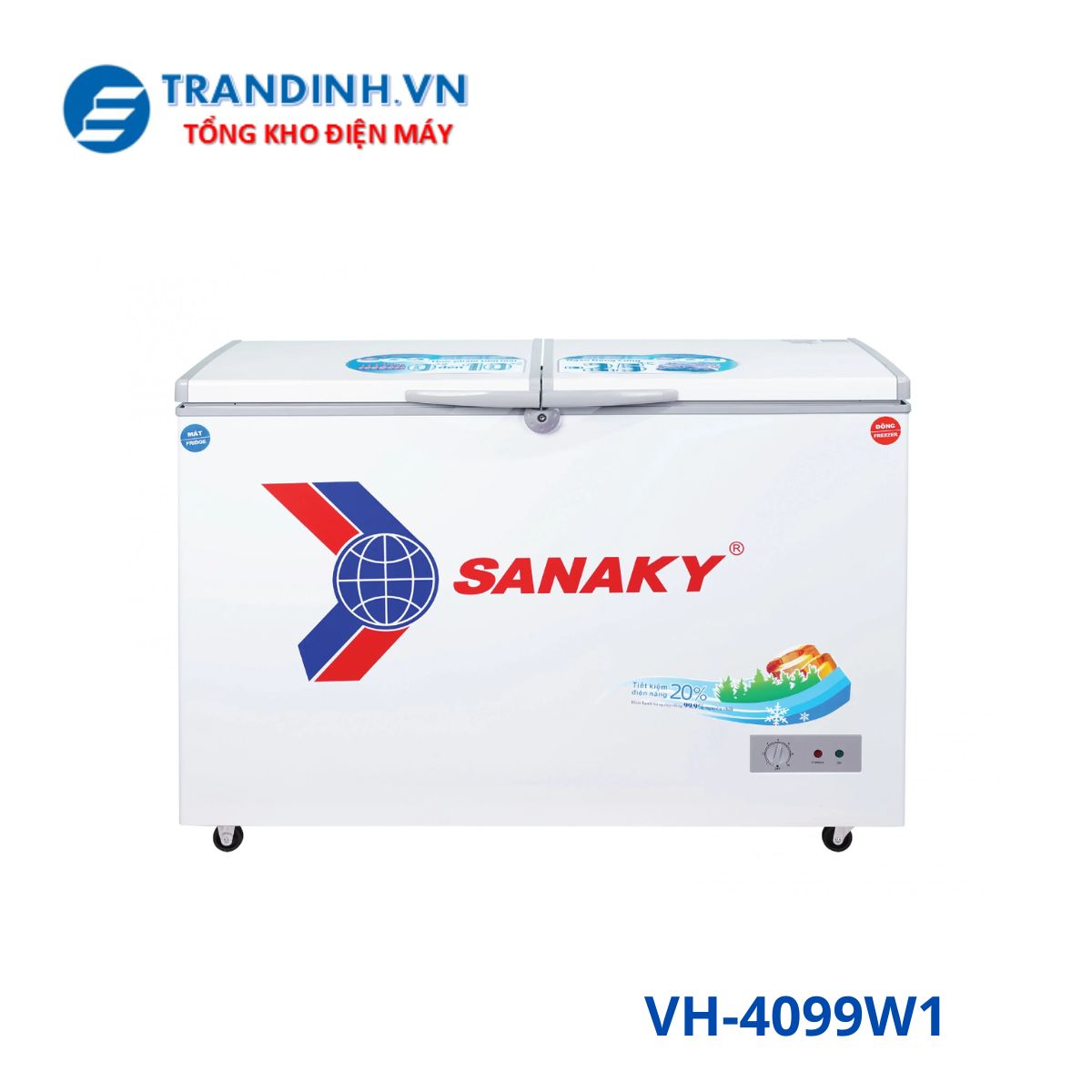 Tủ đông Sanaky VH-4099W1 | 280L 2 ngăn 2 cánh