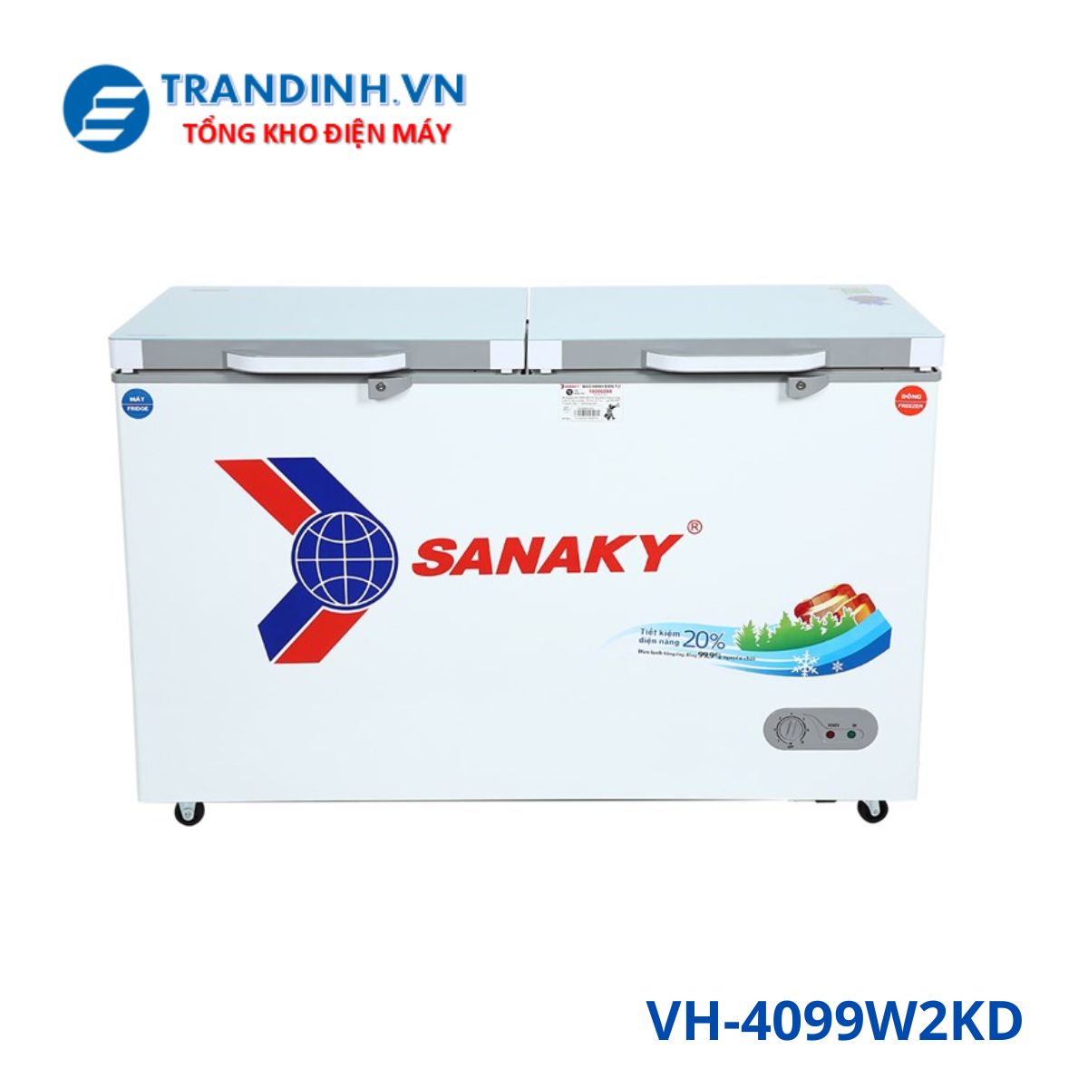 Tủ đông Sanaky VH-4099W2KD | 280L 2 ngăn 2 cánh