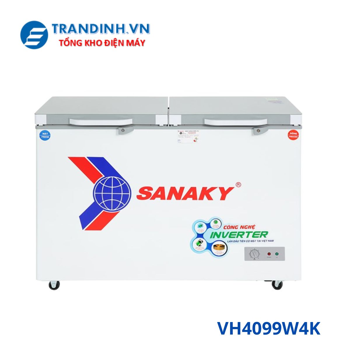 Tủ đông Sanaky VH-4099W4K | 280L 1 ngăn 2 cánh inverter